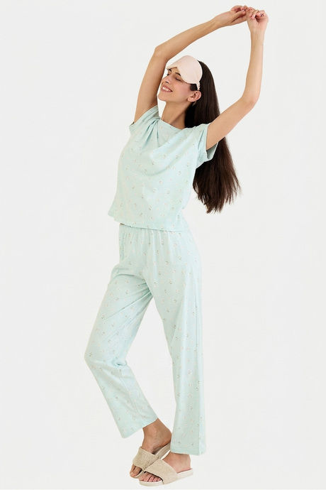 Sweet Dreams Floral Printed Pyjama Set - Sea Green Buy Sweet Dreams Floral Printed Pyjama Set - Sea Green